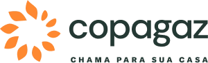 Logotipo Copagaz. Slogan: Chama para sua casa