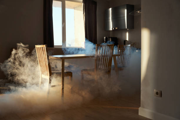 Cozinha com muita fumaça