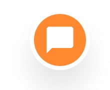 Ícone de balão, com link para atendimento via chat